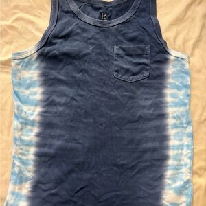 GAP organic cotton Blue and White Tie-Dye Kids Tank Top